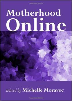 Bright purple abstract book cover for "Motherhood Online"